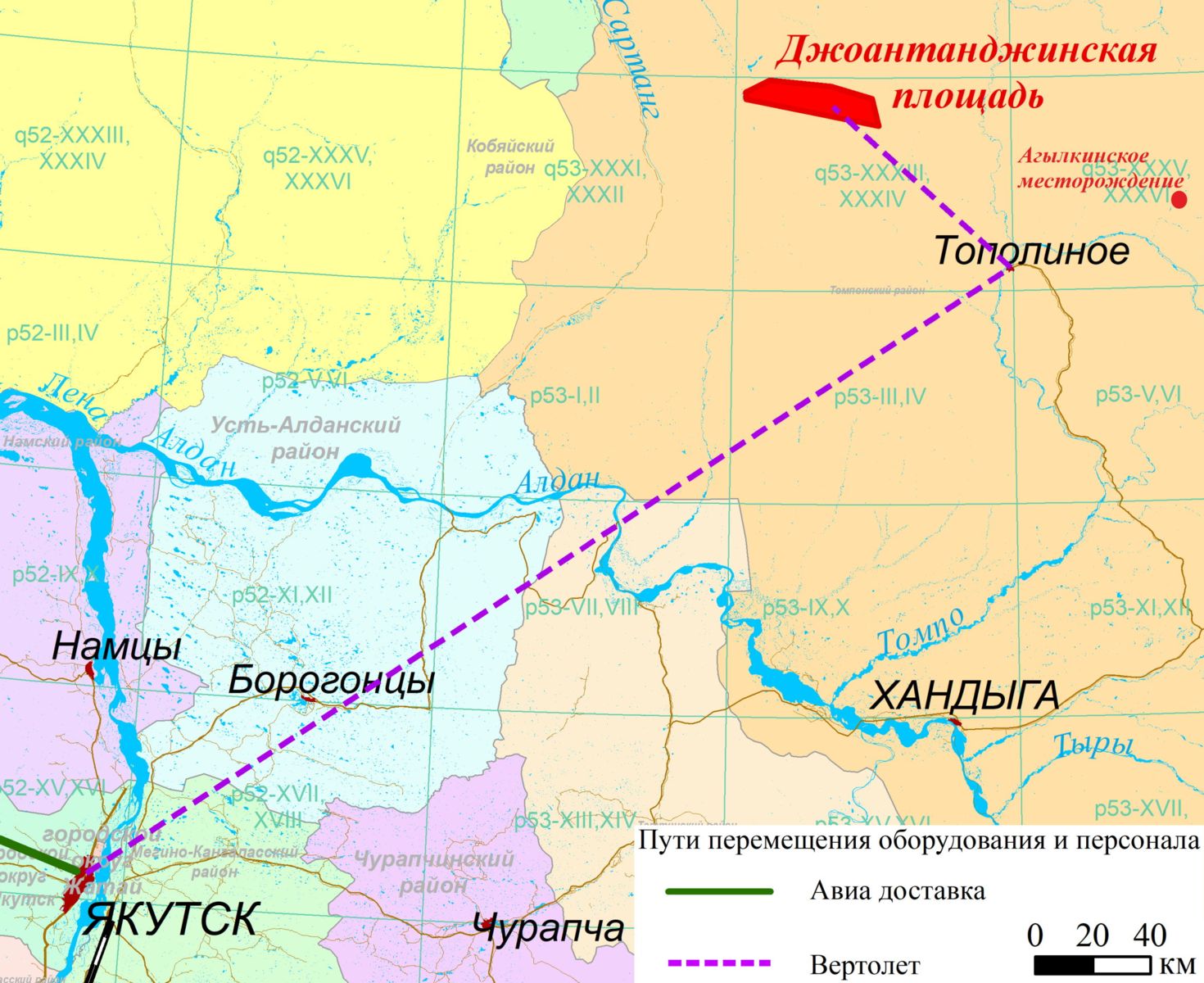 Рисунок 2. Схема расположения работ